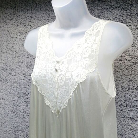 Vassarette Lace Front Maxi Slip Dress Vintage, 70s Made in USA. Woman's Large... - Picture 6 of 12